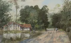 The Road to Xian Signed Roy Perry by Roy Perry, watercolor, offered Dec 2025