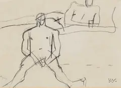 1956 19 by Keith Vaughan, Pencil, sold Dec 2025