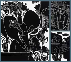 Woodcuts 1928-29 by Edward Burra, pencil, sold Dec 2025