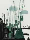 Pool of London by Julian Trevelyan, pencil, sold Dec 2025