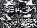 The Seasons Signed by Gwenda Morgan, Wood engraving, sold Dec 2025