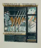 Undertaker Lithograph printed in colour by Eric Ravilious, Lithograph printed in colour, from High Street series, sold Dec 2025