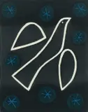 Bird with Blue Stars Signed by Breon O'Casey, pencil, offered Dec 2025