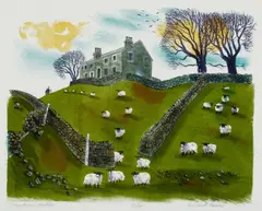 Hill Top Farm by Bernard Cheese, Lithograph, sold Dec 2025