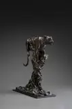 Leopard on a Branch Signed by Jonathan Kenworthy, Bronze on a bronze base, sold Dec 2025