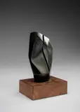Abstract Form Signed with initials and numbered RH 1/7 by Robert Helsmoortel, Bronze on a wooden base, sold Dec 2025