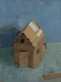 House on the Floor 2015 Oil by Avital Burg, Oil on canvas, sold Oct 2025