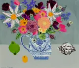Georgina’s Garden Flowers Signed by Vanessa Bowman, Oil on card, sold Oct 2025