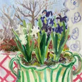 Hyacinths Signed with initials CA by Clare Arbuthnott, Oil on canvas, sold Oct 2025