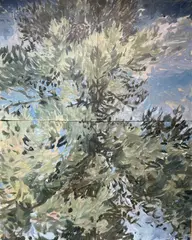 Soaring into Blue Signed by Tyga Helme, Oil on canvas, sold Oct 2025
