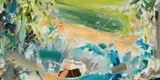 Windy Day Signed with initials JP by Jemma Powell, Oil on board, sold Oct 2025