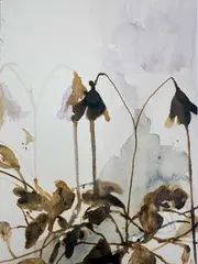 Untitled by Iris Hill, Watercolour and natural pigment ink made from Knopper gall, sold Oct 2025