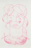 A Girl with a Pearl Necklace Signed Paul Chisholm by Paul Chisholm, Monoprint Unframed, sold Oct 2025
