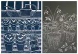 Snowdrops in Terracotta Pots in Potting Shed by Mark Lord, Terracotta Pots in Potting Shed; Potting Shed Two, the former signed, dated and numbered, sold Oct 2025