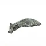 Hippo III Signed with initials Bronze with verdigris patina by Laura Pentreath, Bronze with verdigris patina, from an edition of, sold Oct 2025