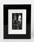 Julian and Suzanne Walking lenticular card by Julian Opie, oil, offered Mar 2025