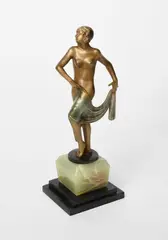 Girl With a Scarf by Josef Lorenzl, bronze, sold Mar 2025