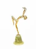 Dancer a silvered bronze model of a naked lady dancing by Josef Lorenzl, bronze, sold Mar 2025