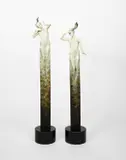 See No Evil and Hear No Evil two patinated bronze sculptures by Carl Payne, bronze, sold Mar 2025