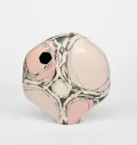 Vase E19 flattened disc form by Carolyn Genders, sculpture, sold Mar 2025
