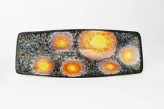Homage to Vincent tin glazed earthenware tray by Peter Lane, sculpture, offered Mar 2025