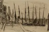 Billingsgate Etching 15 by James Abbott McNeill Whistler, Etching, sold Mar 2025