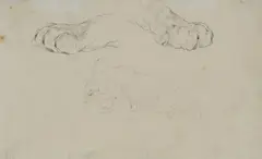 Studies of a lion and a lion's paws Pencil 13 by Edwin Henry Landseer, Pencil, sold Mar 2025