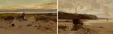 A woman sitting on the dunes by Buckley Ousey, oil on canvas, sold Mar 2025