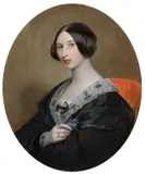 Portrait of Geraldine Laura Hutchings by Giovanni Battista Cassevari, Oil on canvas, sold Mar 2025
