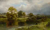 A Quiet Spot for a Perch by George Turner, Oil on canvas, sold Mar 2025