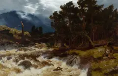 River Landscape Signed and dated Peter Graham 1873 by Peter Graham, Oil on canvas, sold Mar 2025