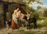 First Encounters Signed and dated GA Holmes/1881 Oil on by George Augustus Holmes, Oil on canvas, sold Mar 2025
