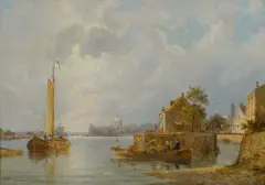The Zandhoek by Pieter Cornelis Dommersen, Oil on canvas, offered Mar 2025