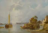 The Zandhoek by Pieter Cornelis Dommersen, Oil on canvas, offered Mar 2025