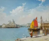 Feeding the pigeons by Arthur Joseph Meadows, Oil on panel, sold Mar 2025