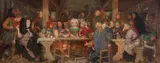 The Pardoner's Prologue by Harry Mileham, Oil on canvas, sold Mar 2025