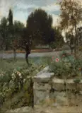 Garden at St by Solomon Joseph Solomon, Wood in the evening Oil on canvas, sold Mar 2025