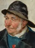 A fisherman Signed E Harris by Edwin Harris, Oil on panel, sold Mar 2025