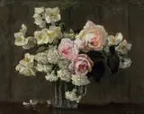 Still life with flowers in a jug Signed E by Emily Beatrice Bland, Oil on canvas, sold Mar 2025
