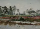 Gravière inondée a Orainville Signed Armand Guery by Armand Guéry, Oil on board, offered Mar 2025