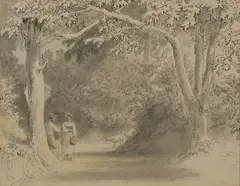 And by Anthony Devis, Pencil, pen and ink, and watercolour, sold Mar 2025