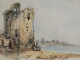 s Tower, York Inscribed St Mary by Thomas Shotter Boys, Pencil and watercolour heightened with white, sold Mar 2025