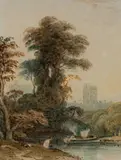The Thames near Windsor Castle Signed J by John Varley Ows, Watercolour, sold Mar 2025