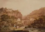 Italianate river landscape with figures resting on the bank Pencil by Francis Nicholson Ows, Pencil and watercolour, offered Mar 2025