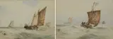 In the North Sea by Thomas Bush Hardy, pencil and watercolour, sold Mar 2025