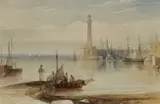 Margate Harbour Signed W Purser by William Purser, Pencil and watercolour, sold Mar 2025
