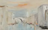 The Grand Canal by Hercules Brabazon Brabazon, Watercolour heightened with white, sold Mar 2025