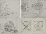 A collection of 89 by Edward William Cooke, Pencil, some within a pencil border, sold Mar 2025