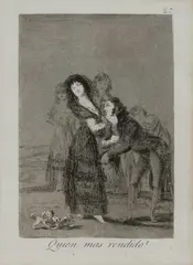 Quien Mas Rendido? by Francisco Goya, Etching, aquatint and drypoint, plate, sold Mar 2025