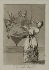 No Grites by Francisco Goya, Etching and aquatint, plate, sold Mar 2025